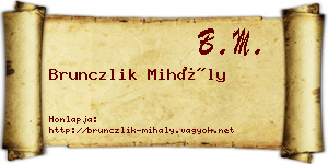 Brunczlik Mihály névjegykártya
